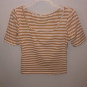 Top with white and yellow lines .